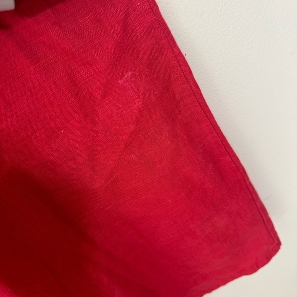 Bryn Walker tunic top red 100% linen lagenlook dress knee length size M - Picture 9 of 15
